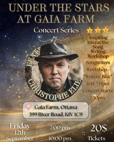 Christophe Elie - Performing Friday September 12th at Gaia Farms